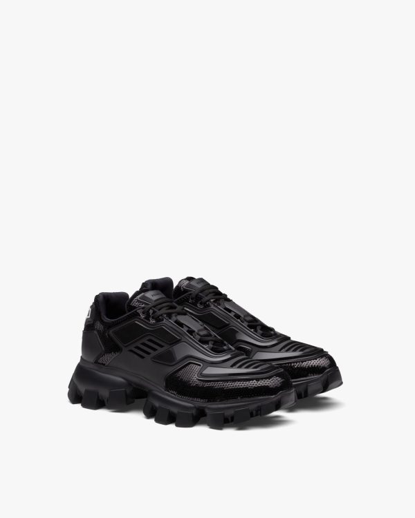 Black Prada Cloudbust Thunder sequined sneakers