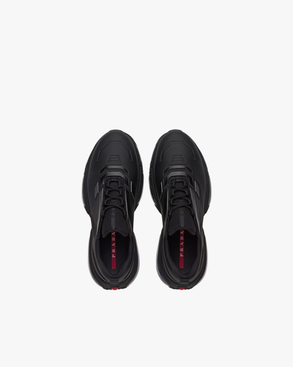 Black Prada Collision Technical Fabric Sneakers - Image 4