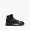 Black Prada Macro Re-Nylon and brushed leather high-top sneakers - Image 2