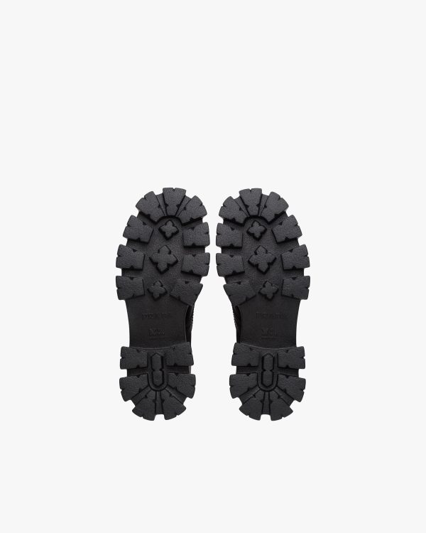 Black Prada Monolith brushed leather and nylon lace-up shoes - Image 6