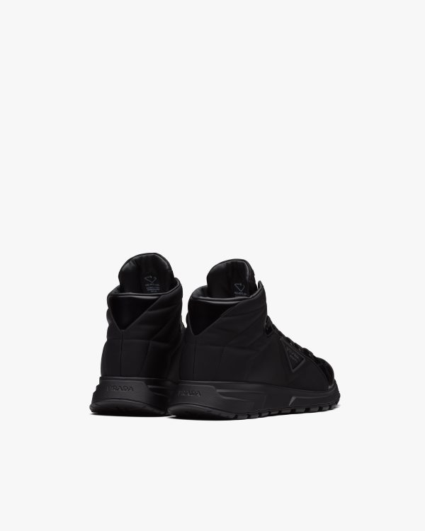Black Prada PRAX 01 Re-Nylon and brushed leather sneakers - Image 4