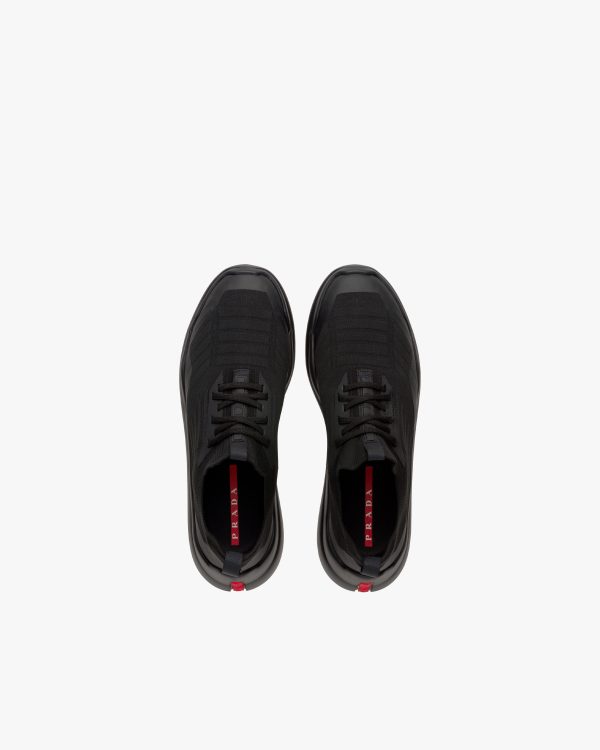Black Prada Toblach Technical Fabric Sneakers - Image 4