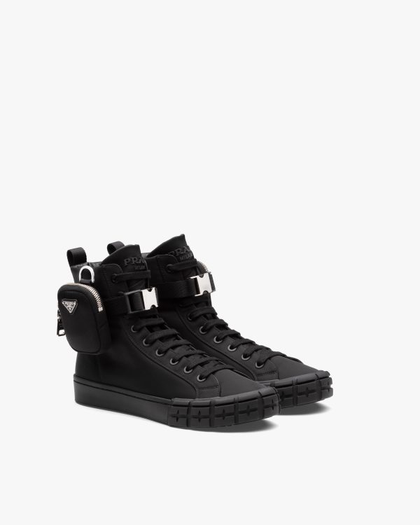 Black Prada Wheel Cassetta high-top sneakers