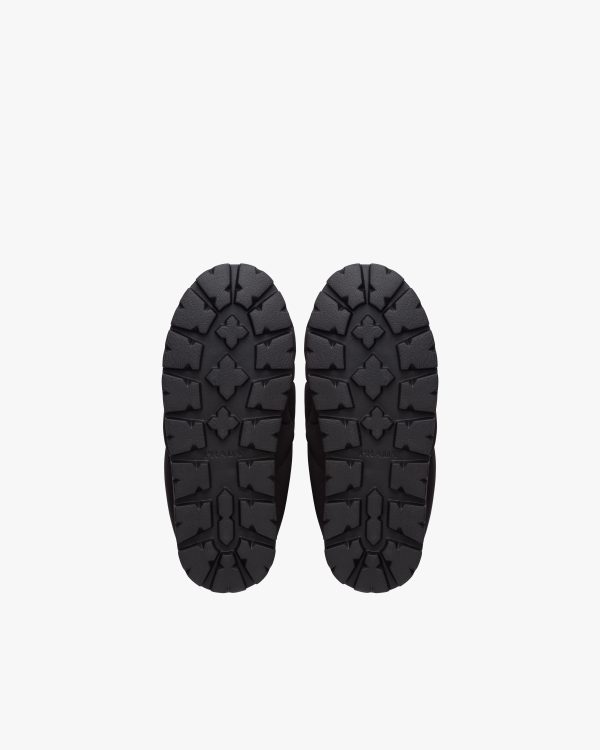 Black Quilted nylon fabric booties - Image 6