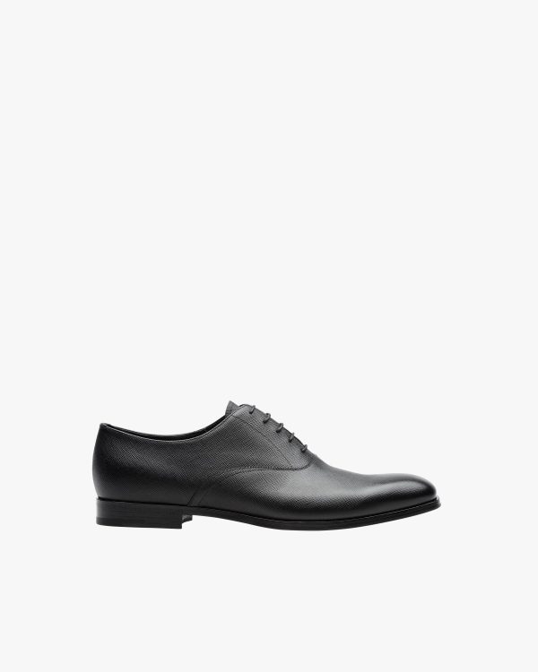 Black Saffiano leather Oxford shoes - Image 2