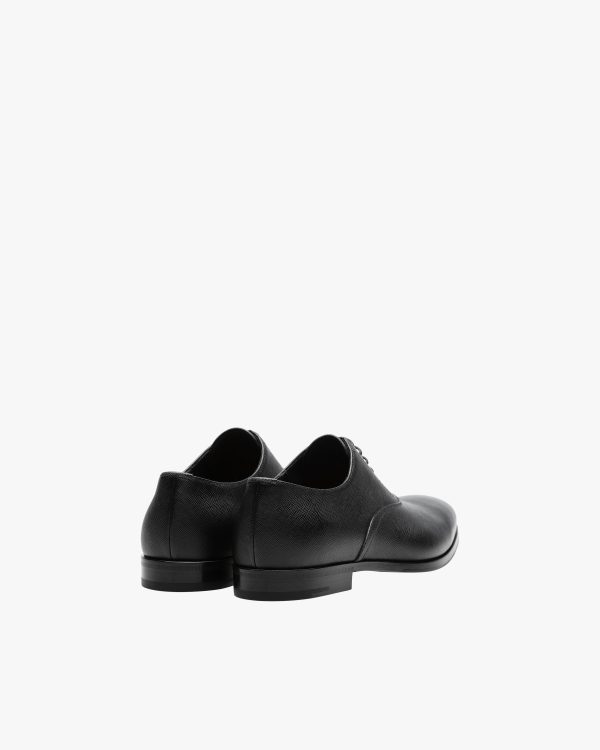 Black Saffiano leather Oxford shoes - Image 4