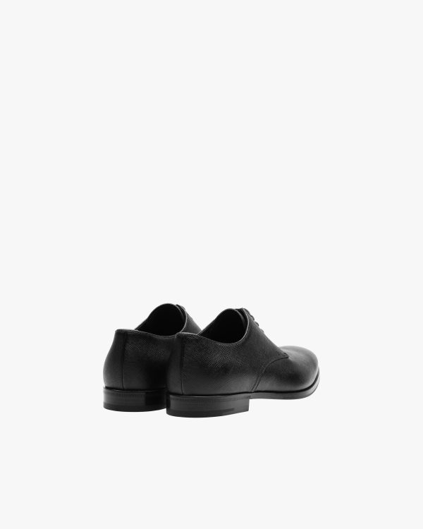 Black Saffiano leather derby shoes - Image 4