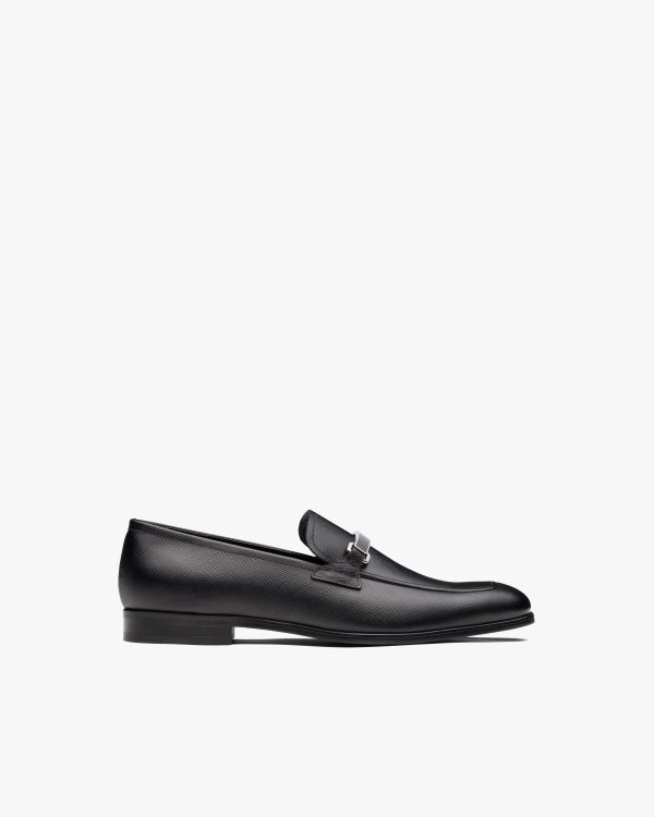 Black Saffiano leather loafers - Image 2