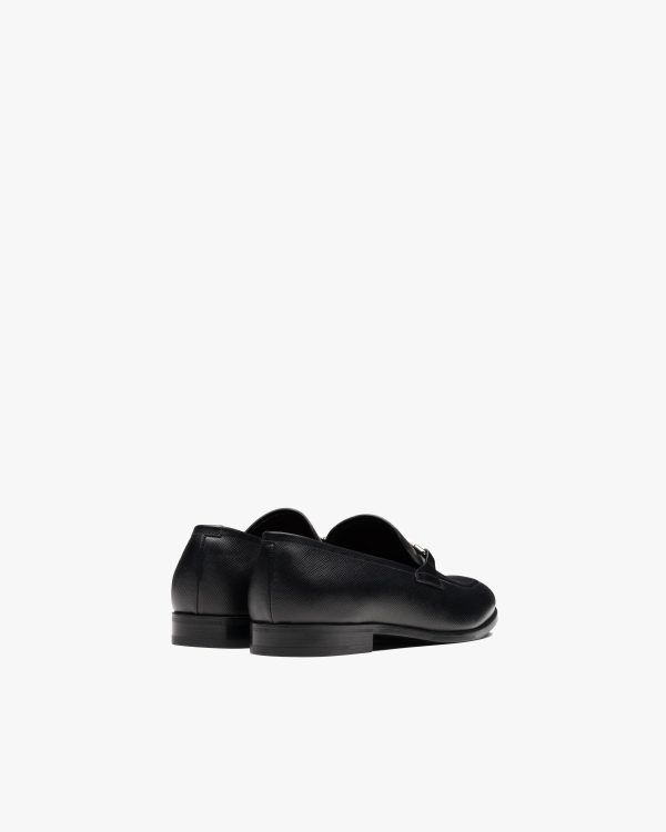 Black Saffiano leather loafers - Image 3