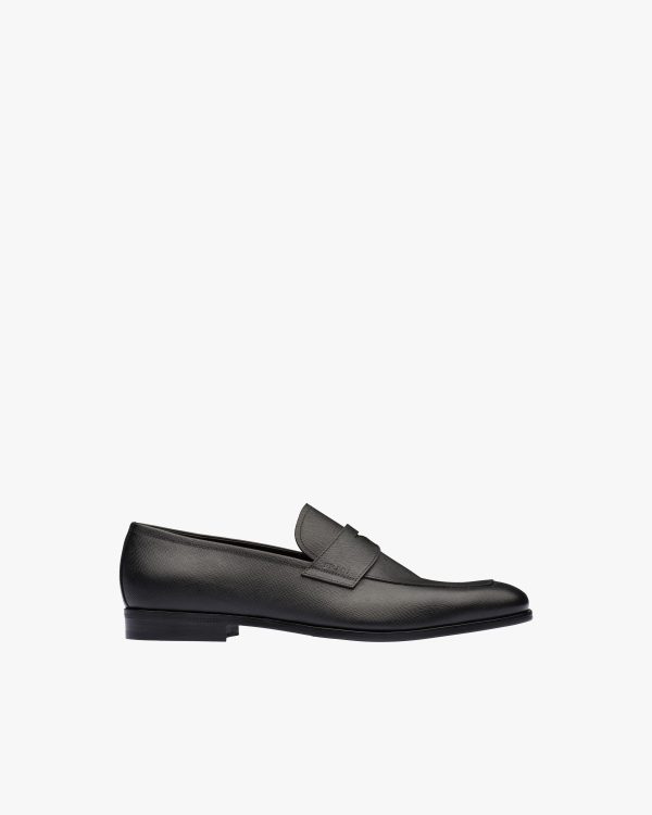 Black Saffiano leather loafers - Image 2