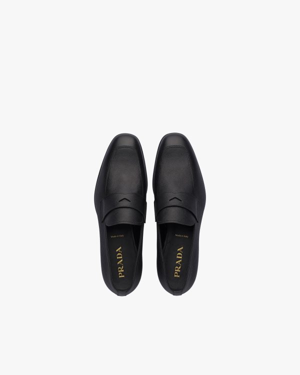 Black Saffiano leather loafers - Image 3