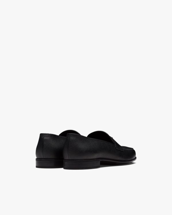 Black Saffiano leather loafers - Image 3