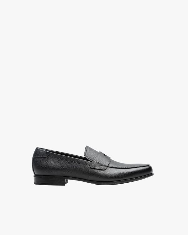 Black Saffiano leather loafers - Image 2