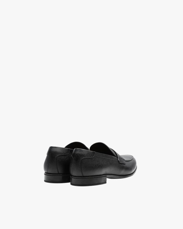 Black Saffiano leather loafers - Image 4