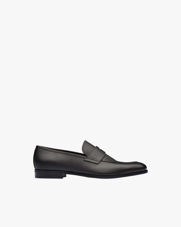 Black Saffiano leather loafers - Image 2