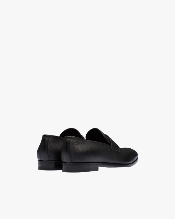 Black Saffiano leather loafers - Image 4