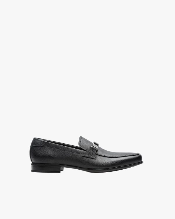 Black Saffiano leather loafers - Image 2