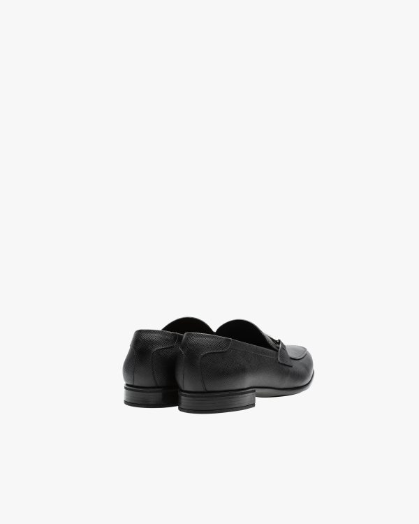 Black Saffiano leather loafers - Image 4