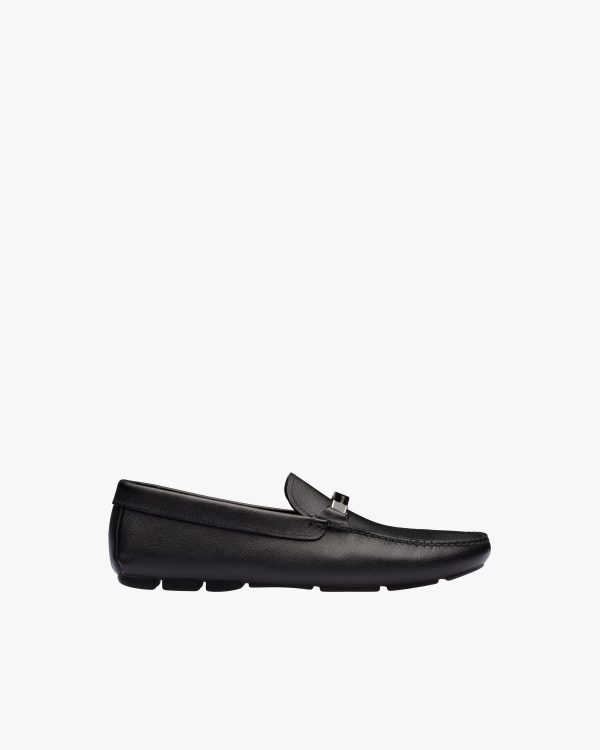 Black Saffiano leather loafers - Image 2