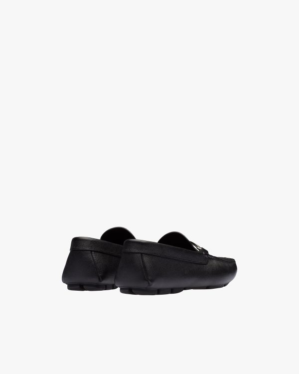 Black Saffiano leather loafers - Image 3
