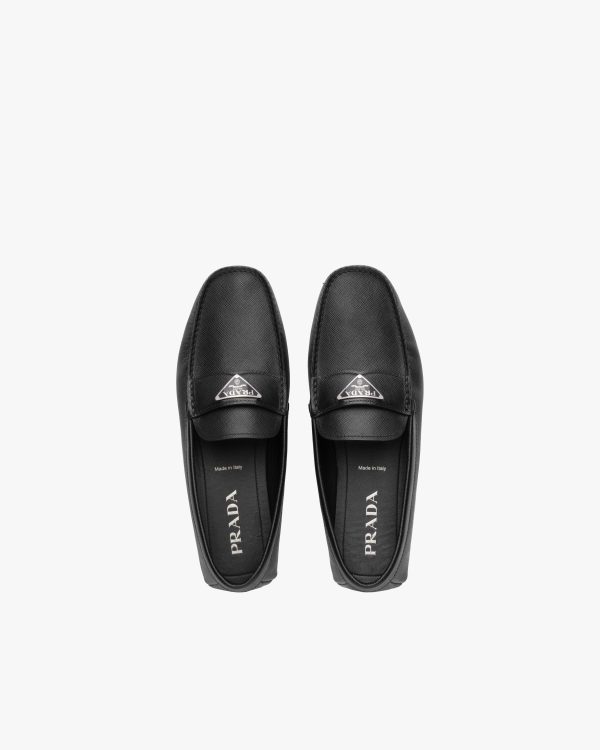 Black Saffiano leather loafers - Image 4