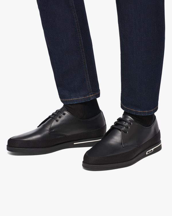 Black Saint Tropez Leather Sneakers - Image 5