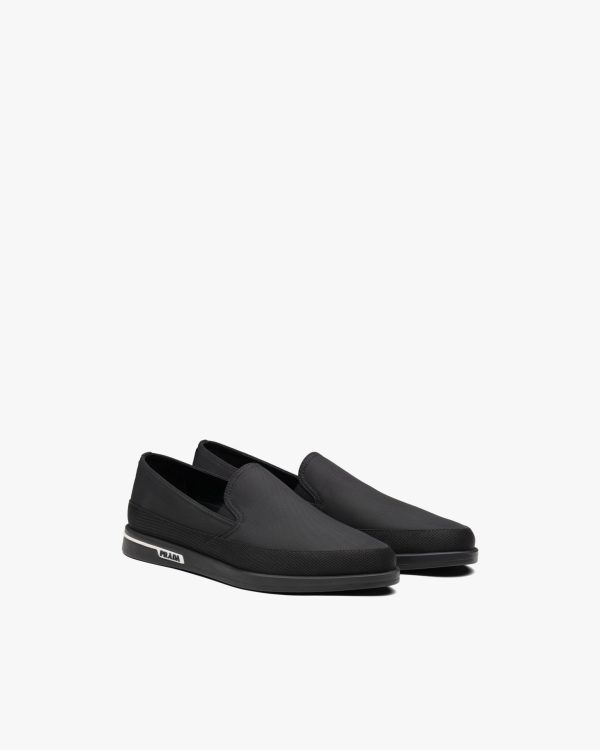 Black Saint Tropez Technical Fabric Slip-On Sneakers