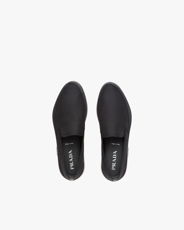 Black Saint Tropez Technical Fabric Slip-On Sneakers - Image 4