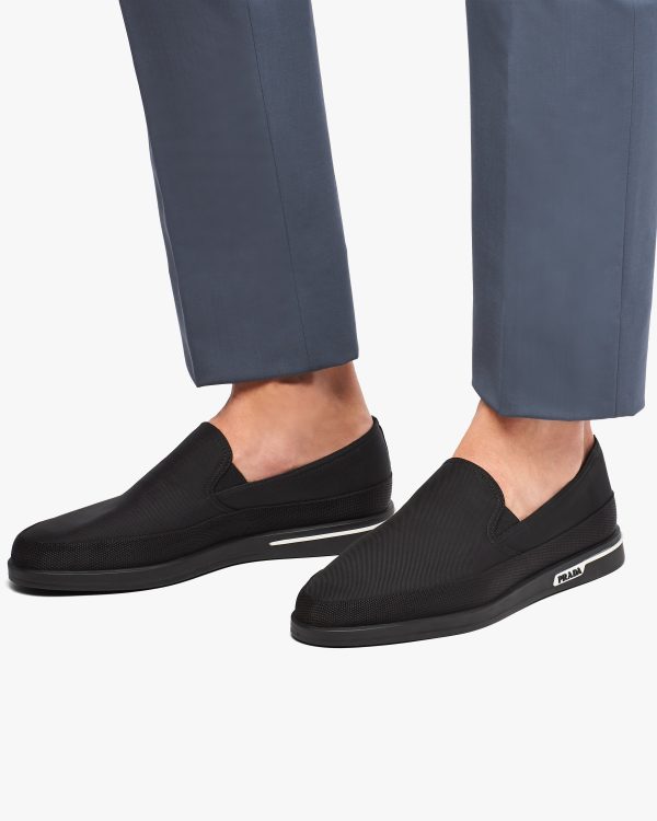Black Saint Tropez Technical Fabric Slip-On Sneakers - Image 5
