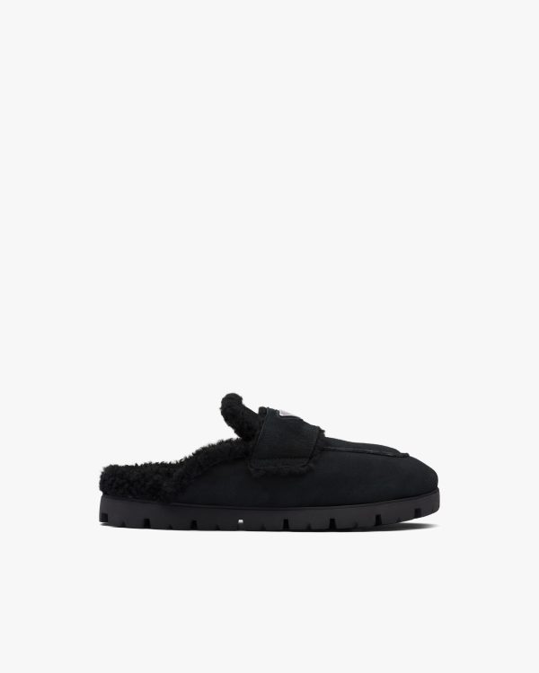 Black Shearling sabots - Image 2