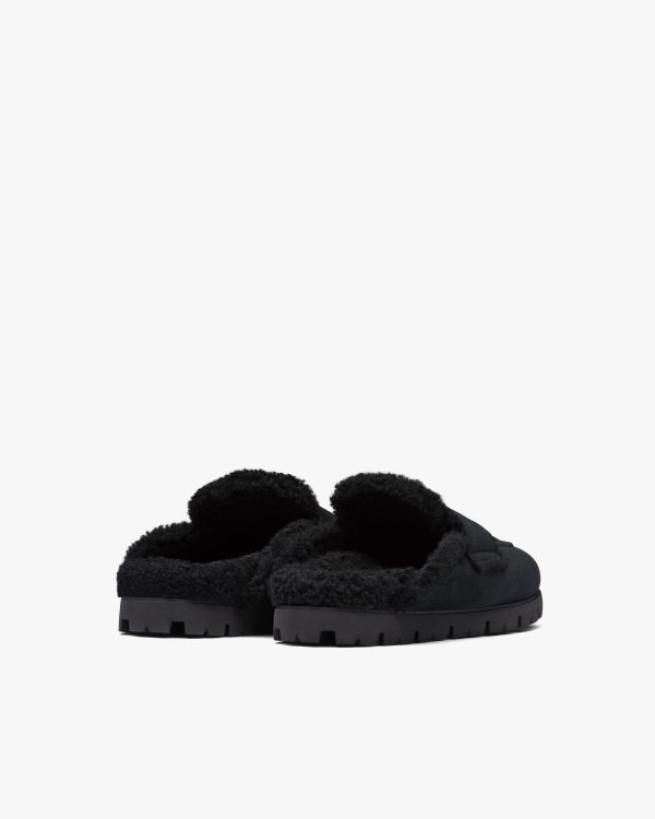 Black Shearling sabots - Image 3