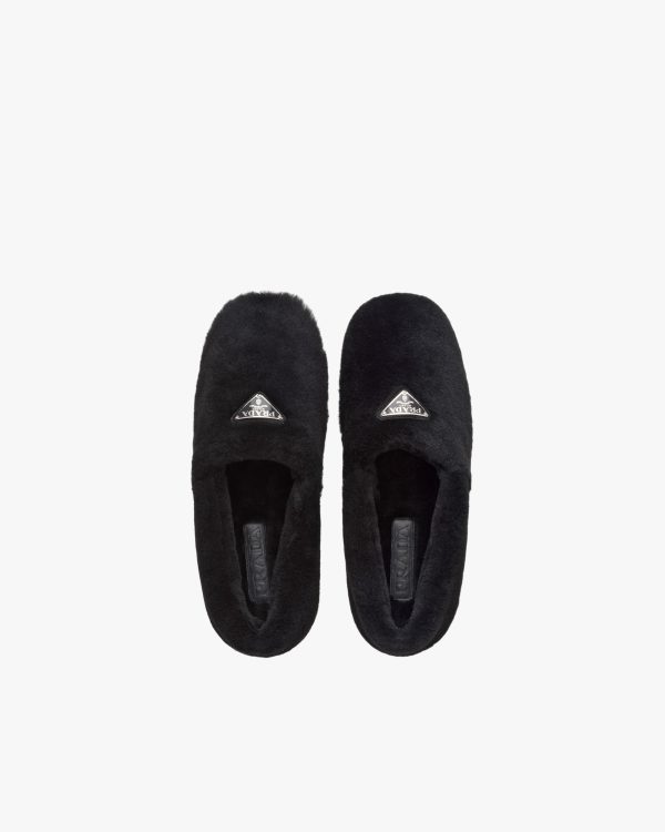 Black Shearling sabots - Image 4
