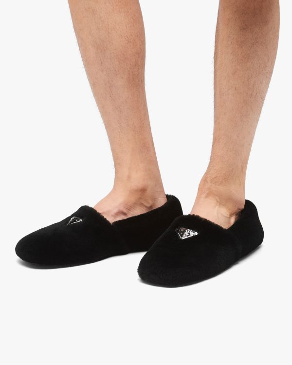 Black Shearling sabots - Image 5