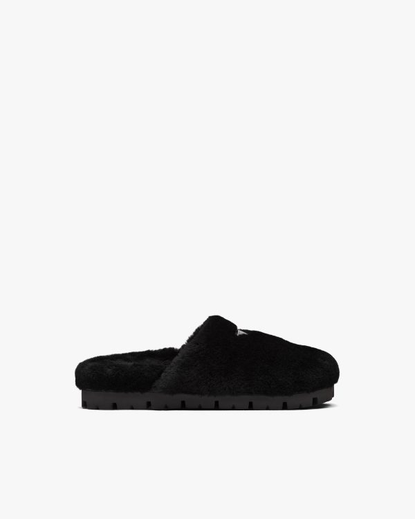 Black Shearling sabots - Image 2