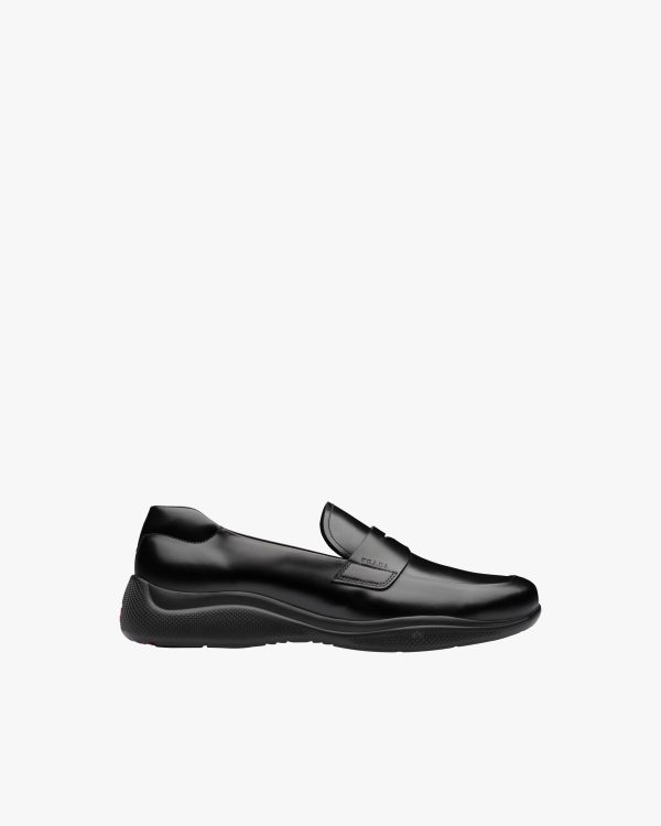 Black Toblach Brushed Leather Slip-On Sneakers - Image 2