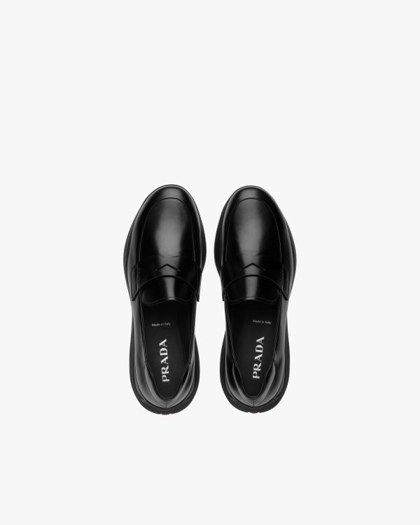 Black Toblach Brushed Leather Slip-On Sneakers - Image 3
