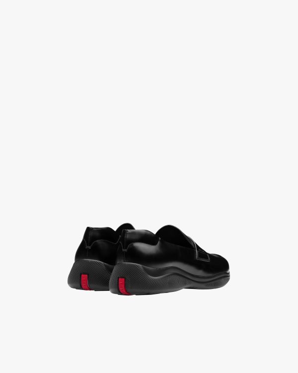 Black Toblach Brushed Leather Slip-On Sneakers - Image 4