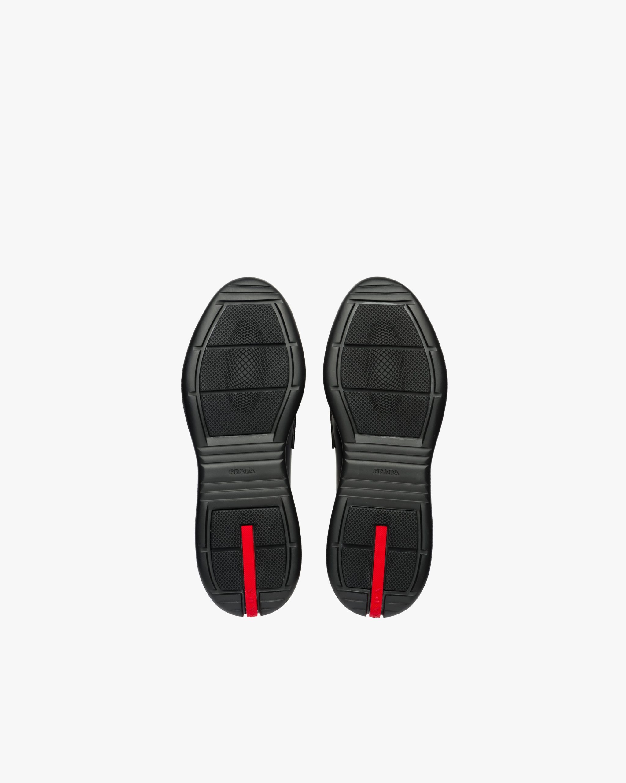 Black Toblach Brushed Leather Slip-On Sneakers - Fake Prada Store