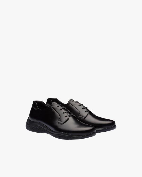 Black Toblach Brushed Leather Sneakers