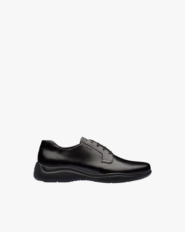 Black Toblach Brushed Leather Sneakers - Image 2