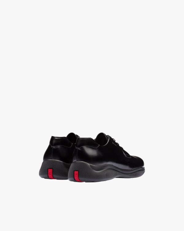 Black Toblach Brushed Leather Sneakers - Image 4