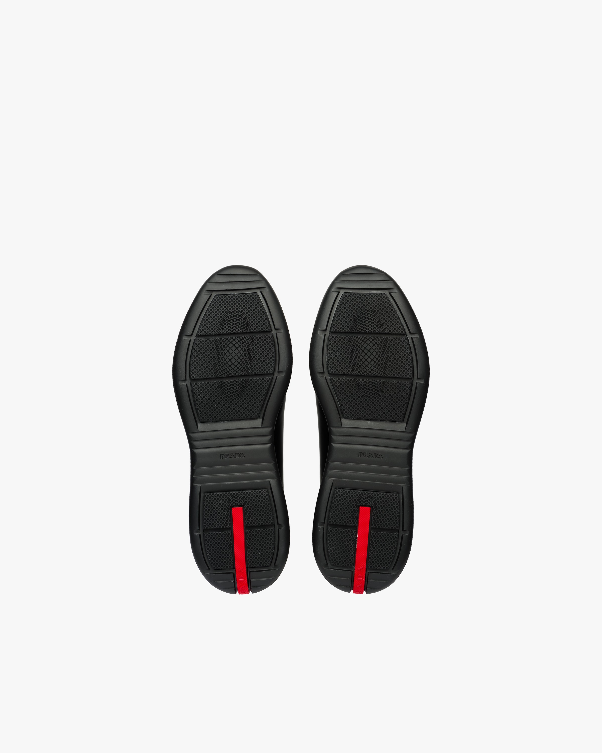 Black Toblach Brushed Leather Sneakers Fake Prada Store