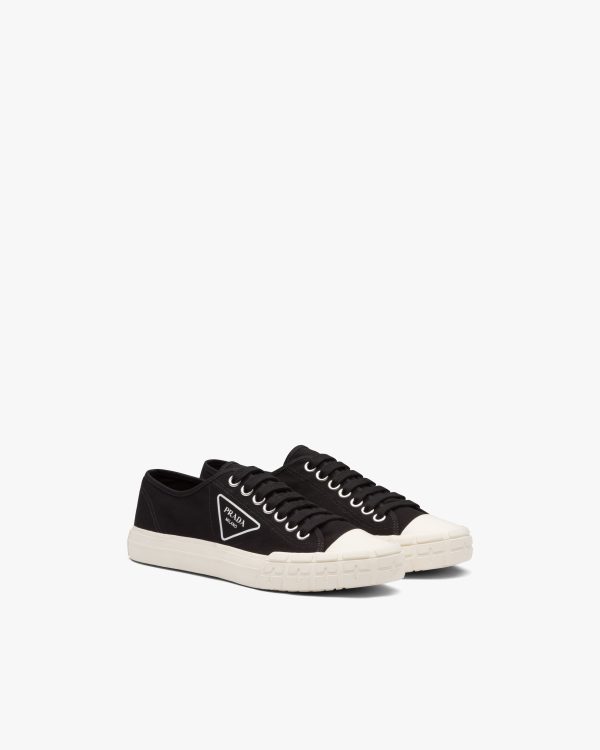 Black/ivory Wheel Vulcanizzato Technical Fabric Sneakers