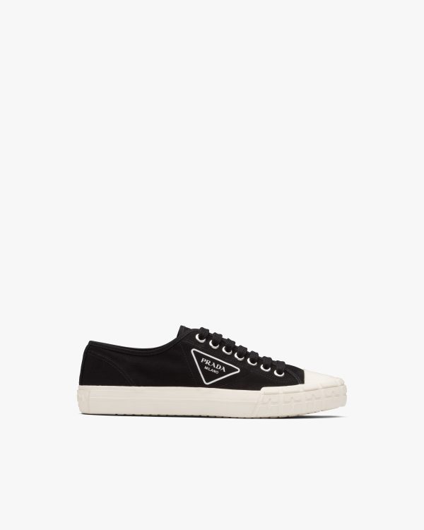 Black/ivory Wheel Vulcanizzato Technical Fabric Sneakers - Image 2