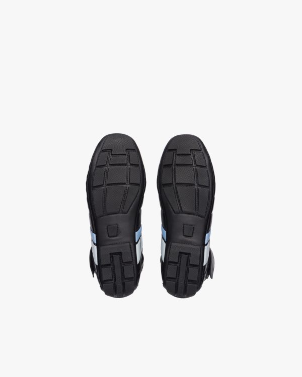Black/light Blue Prada Rev leather high-top sneakers - Image 6