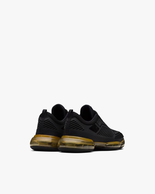 Black/mustard Rubber Knit fabric sneakers - Image 3
