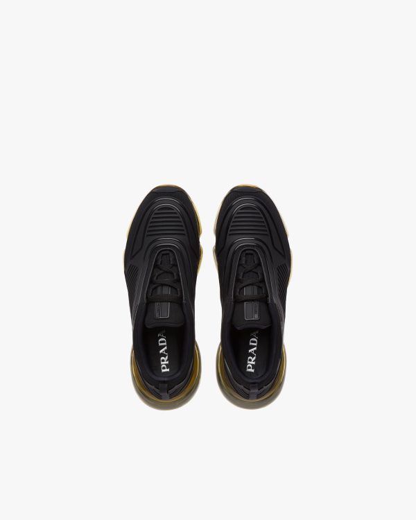 Black/mustard Rubber Knit fabric sneakers - Image 4