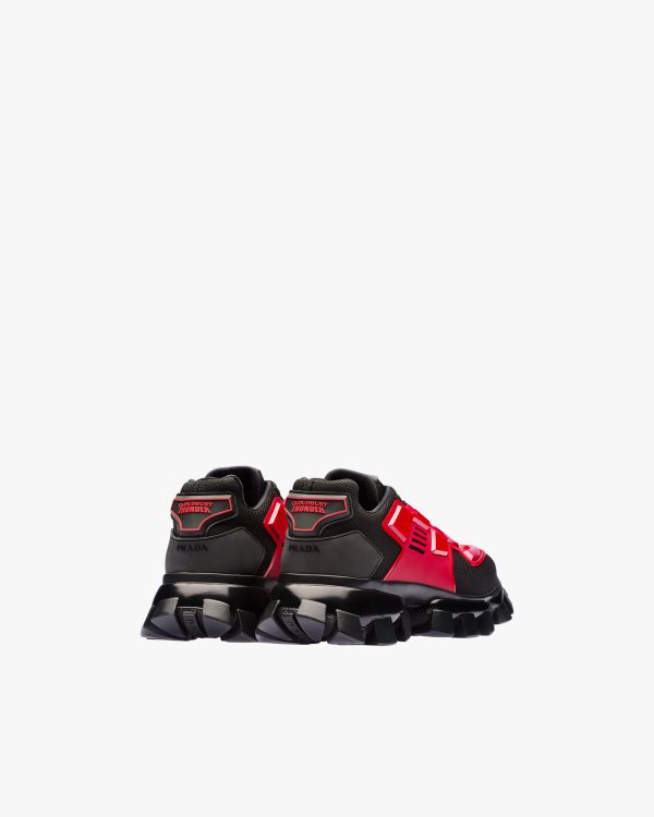 Black/scarlet Cloudbust Thunder Technical Fabric Sneakers - Image 3