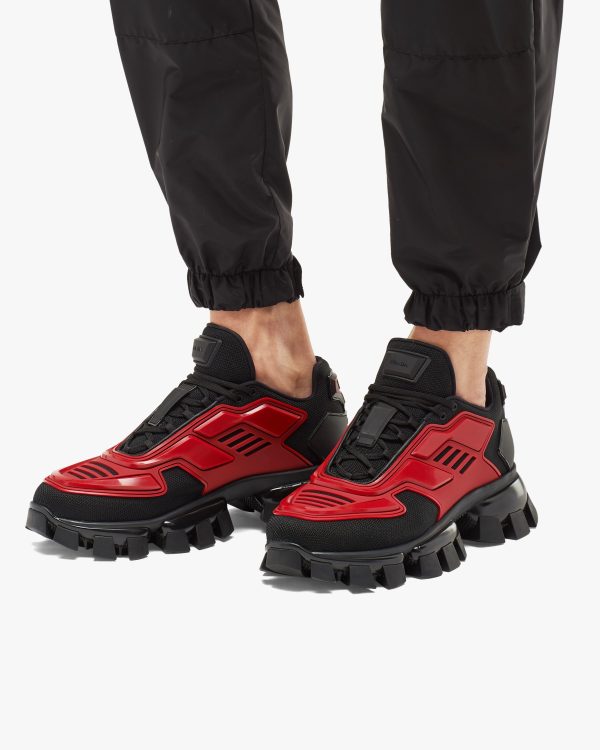 Black/scarlet Cloudbust Thunder Technical Fabric Sneakers - Image 5