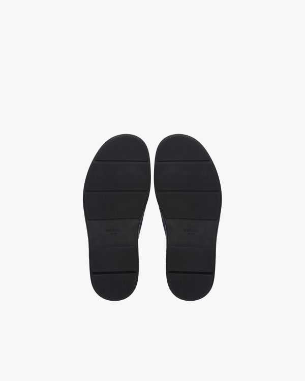 Black/ultramarine Brushed Rois Leather Sandals - Image 6
